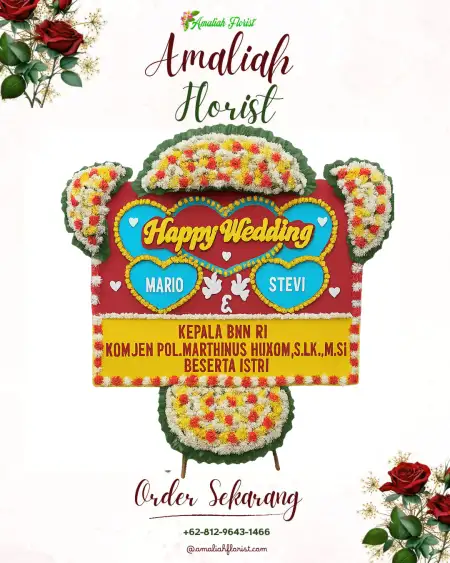 Papan Bunga Pernikahan Kampung Jao